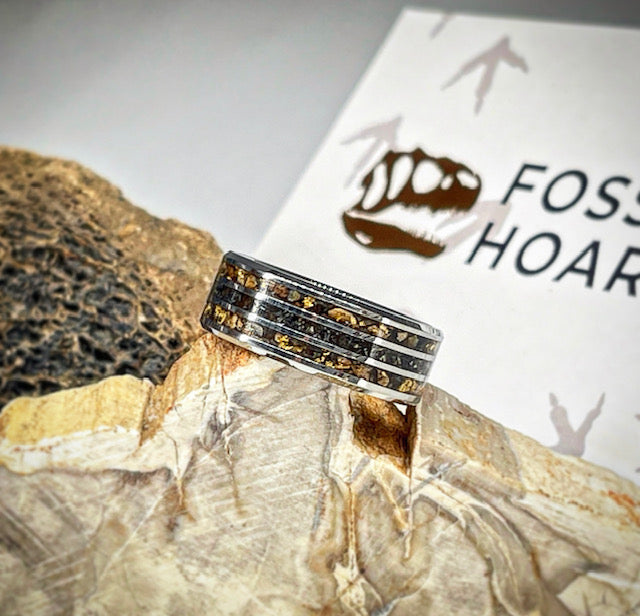 Primal Origins — Dino & Meteorite Triple Layer Ring