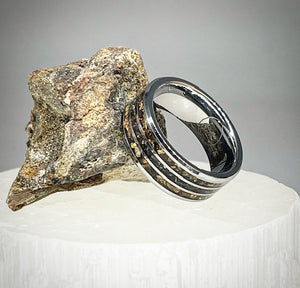 Dino & Meteorite Triple Layer Ring