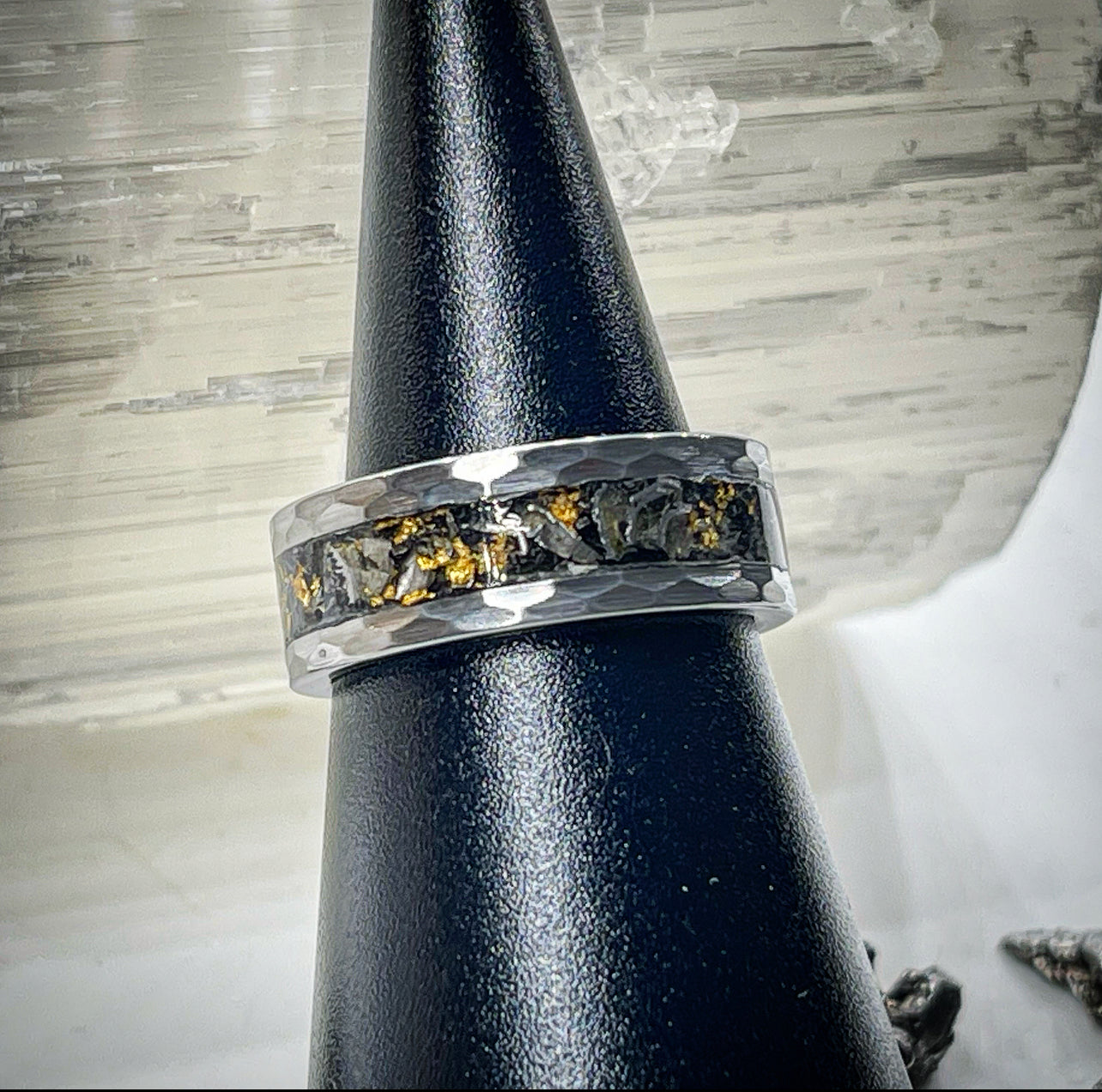 Stellar Gold — Meteorite Ring - Fossil Hoard
