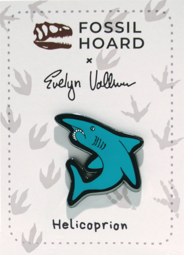 Helicoprion Enamel Pin Fossil Hoard